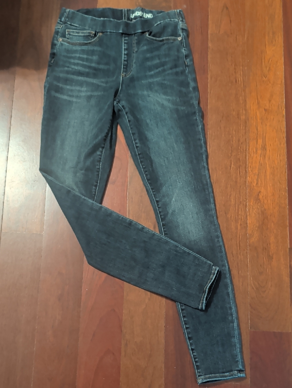 Lands' End Women's Dark Indigo Stretchy Skinny Jeans